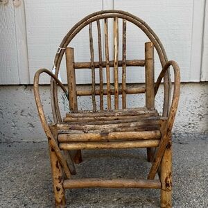 Willow Chair Small Doll Size Can Be Used to Sit a Plant On or as Decor
Vintage
